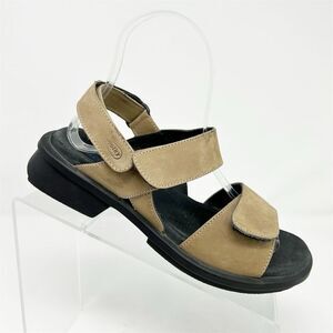 Wolky Brown Nubuck Slingback Sandals Size 37 (US 6) Cushioned Footbed Summer
